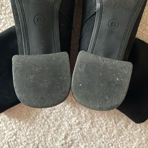 A new day High Heel Black Faux Suede Ankle Boots Size 8.5 - Picture 6 of 12